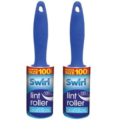 2 Pack Large Long 100 Sheet Lint Remover Rollers