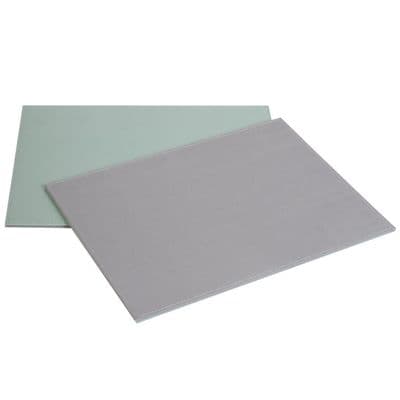 2 Pack Reversible Grey Leatherette Rectangle Placemats