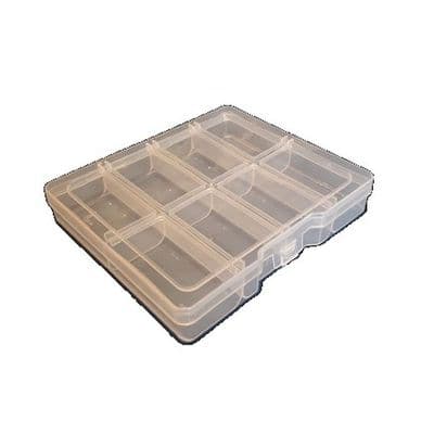 2 Pack Small Clear Divided Compartment Organiser