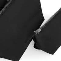 3 Black Canvas Makeup Clutch Bag Set