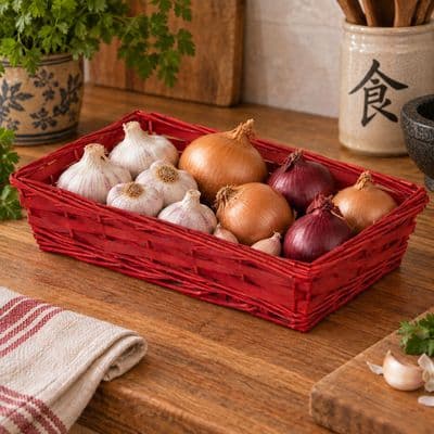 3 Pack Willowdale Red Wicker Presentation Basket 32cm