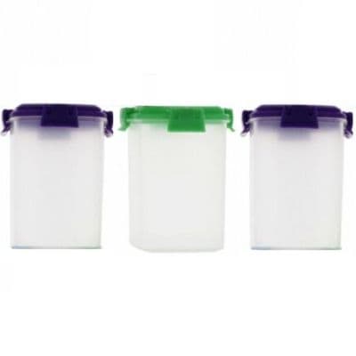 3 Small 7cm 135ml Fruit Nut & Sauce Snack Containers