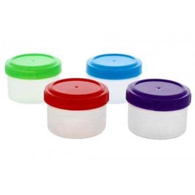 4 Pack Small 35ml Screw Top Plastic Bead Craft & Artists Paint Pots / Tubs / Containers