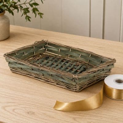4 Pack Willowdale Brown Wicker Presentation Basket 32cm