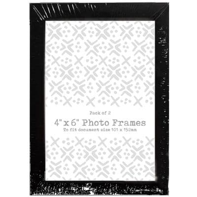 4" x 6" Black Photo Picture & Print Wall & Table Frame