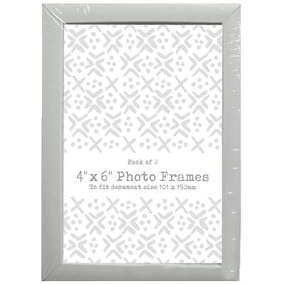 4" x 6" White Photo Picture & Print Wall & Table Frame