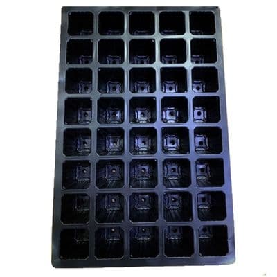 5 Pack Black Plastic 40 Cell Seed Tray Inserts