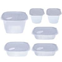 6 Pack BPA Free Clear Food Storage Boxes