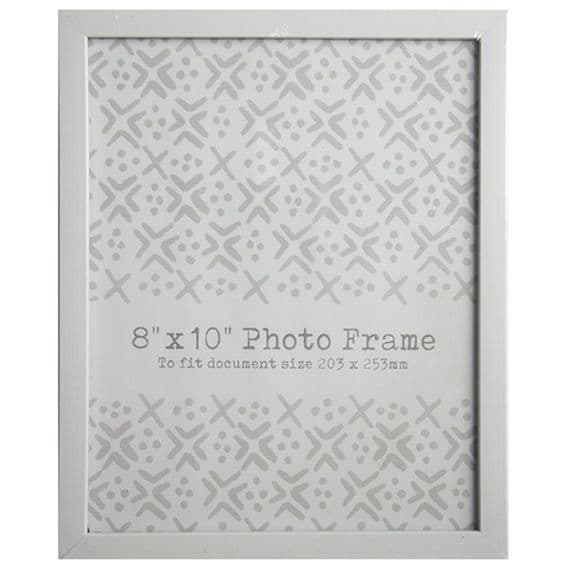 8 x 10 White Photo Picture & Print Wall & Table Frame