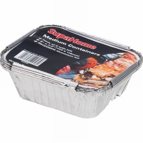 9 Small Take Away Foil Food Containers & Lids
