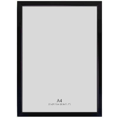 A4 Black Narrow Surround Photo Picture & Certificate Frame