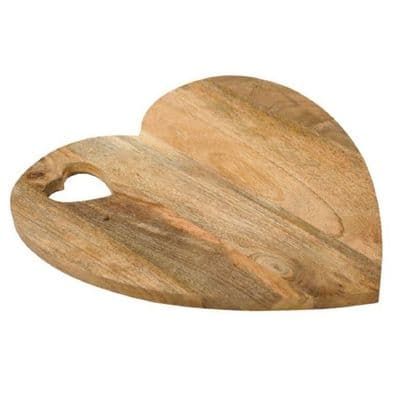 Acacia Heart Serving Board