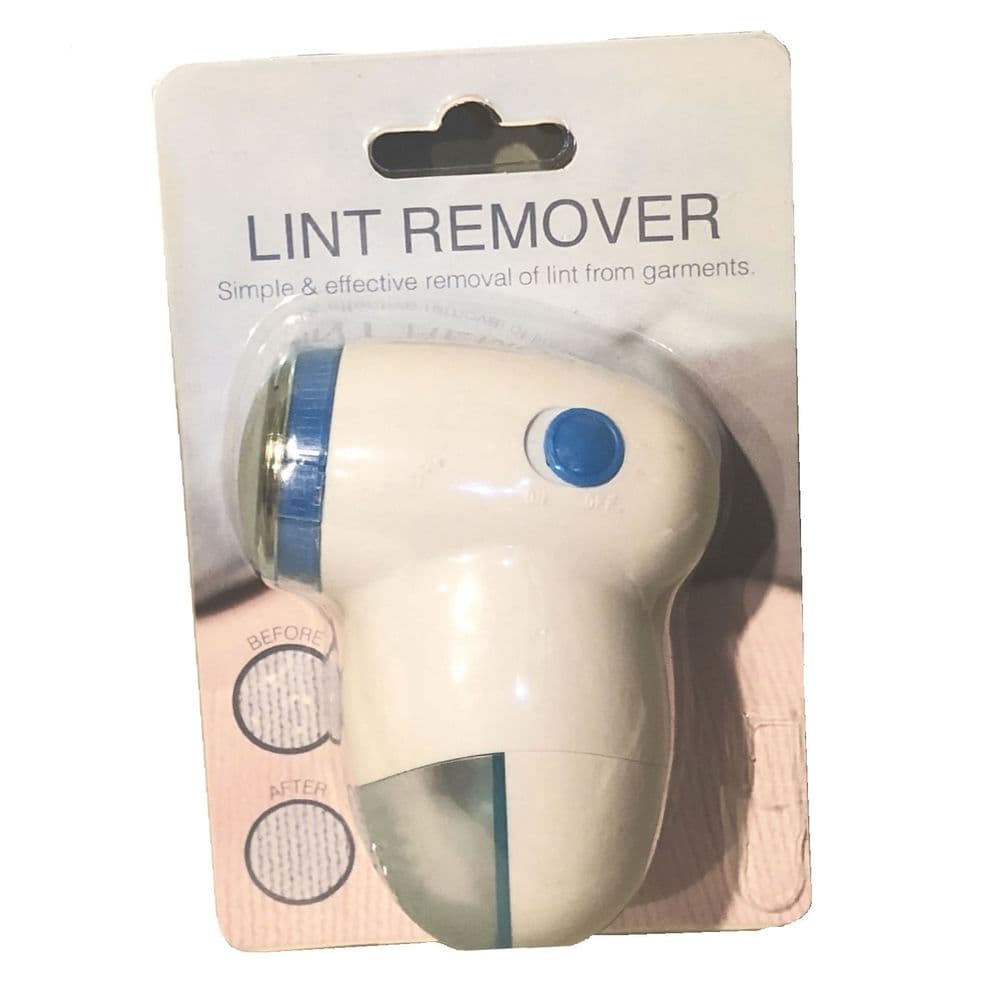 Battery Knitted Jumper Bobble Fluff & Lint Shaver Remover Blue