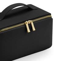 Black Compact Open Flat Vanity Case