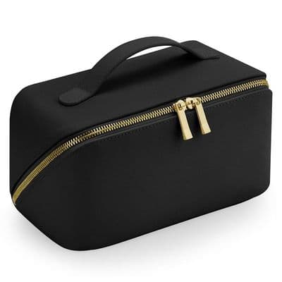 Black Compact Open Flat Vanity Case