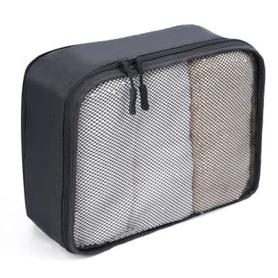 Black Mesh Fabric Travel Packing Cube