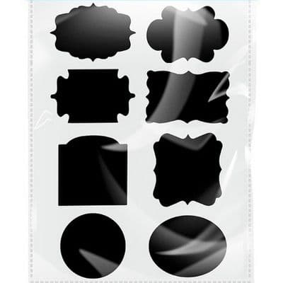 Black Sticky Adhesive Chalkboard Kitchen Jar Labels