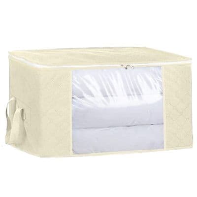 Breathable Cream Double Feather Down Duvet Storage Bag