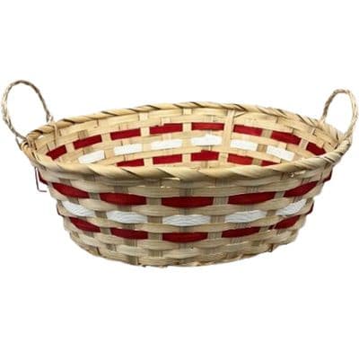 Christmas Oval Gift & Serving Basket Natural