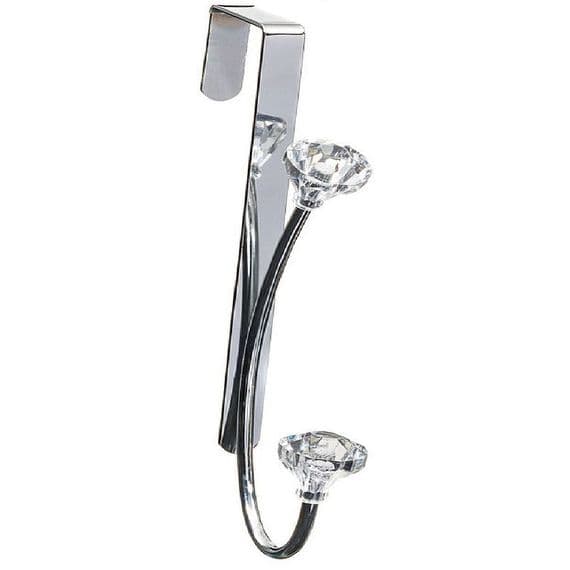 Chrome Crystal Overdoor Hanger Hook
