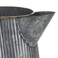 Classic Ribbed Metal Jug Plant Pot 16cm