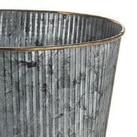 Classic Ribbed Metal Pot 19cm