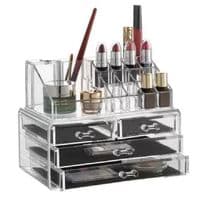 Clear Acrylic Makeup Jewellery Organiser Set