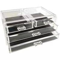 Clear Acrylic Makeup Jewellery Organiser Set