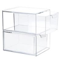 Clear Acrylic Stacking Makeup Drawers