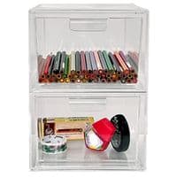 Clear Acrylic Stacking Makeup Drawers