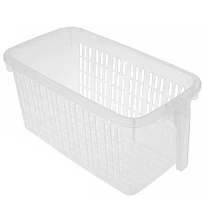 Clear Deep 27x15cm Fridge & Cupboard Handle Basket