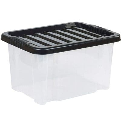 Clear Plastic Stacking Shoe Storage Box - Large
