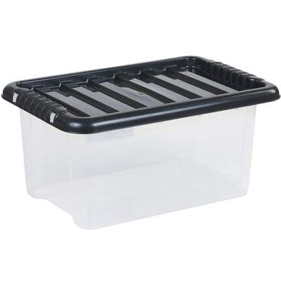 Clear Plastic Stacking Shoe Storage Box - Medium