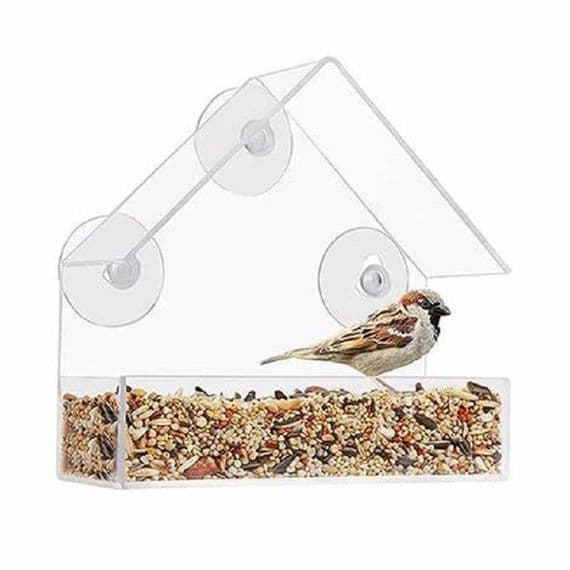 Clear Suction Pad Window Bird Feeder