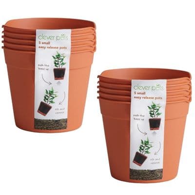 Clever Pots 10 Pack Small Easy  Push Release Pots 4