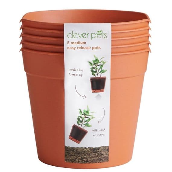 Clever Pots 5 Pack Medium Easy  Push Release Pots 5
