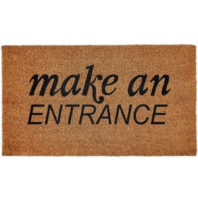 Coir Make An Entrance Rubber Backed Doormat 70cm