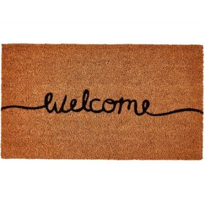 Coir Welcome Slogan Rubber Backed Doormat 70cm