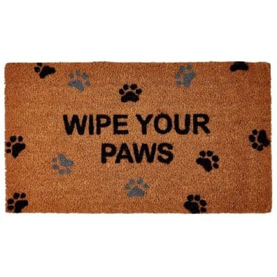 Coir Wipe Paws Rubber Backed Doormat 70cm