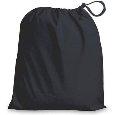 Cotswold 3 Pack 43cm Black Cotton Drawstring Shoe Bags