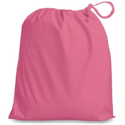 Cotswold 3 Pack 43cm Pink Cotton Drawstring Shoe Bags