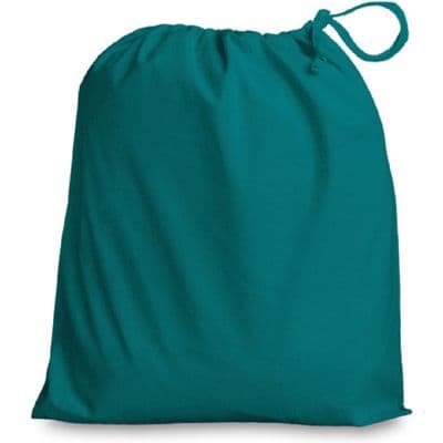 Cotswold 3 Pack 43cm Teal Cotton Drawstring Shoe Bags
