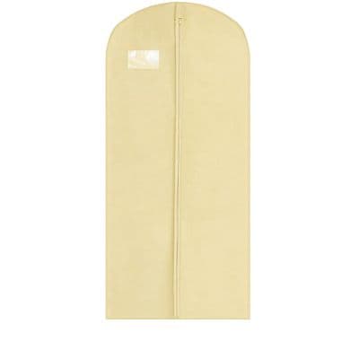 Cream 135cm Long Breathable Dress & Coat Bag Cover / Carrier