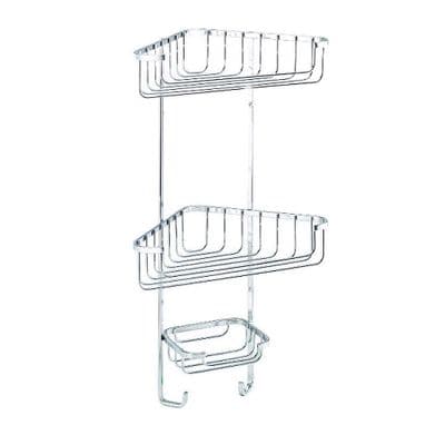 Croydex 3 Tier Bathroom Corner Organiser Basket Rack