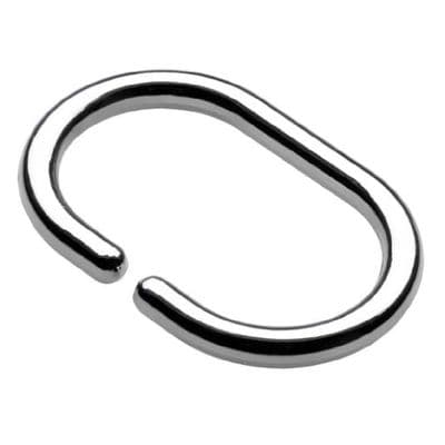 Croydex Chrome Effect Plastic Shower Curtain Rings 12 Pack