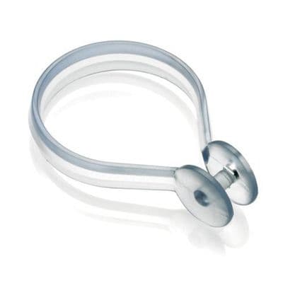 Croydex Clear Button Shower Curtain Rings Hooks