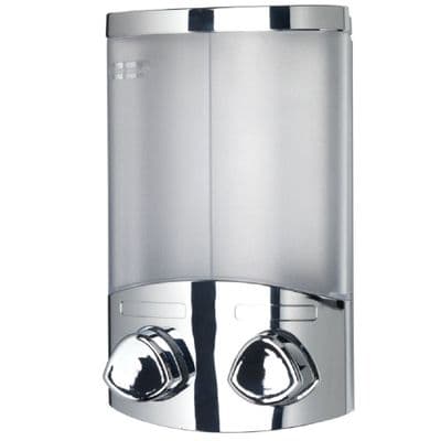 Croydex Euro Duo Chrome Bath Shower Gel Soap & Shampoo Dispenser