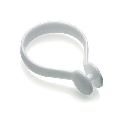 Croydex White Button Curtain Rings Hooks 12 Pack