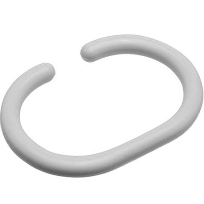 Croydex White Shower Curtain Rings 12 Pack