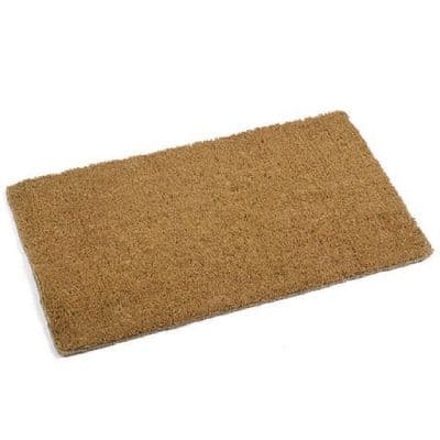 Deluxe Natural Braided Edge Coir Doormat 75cm